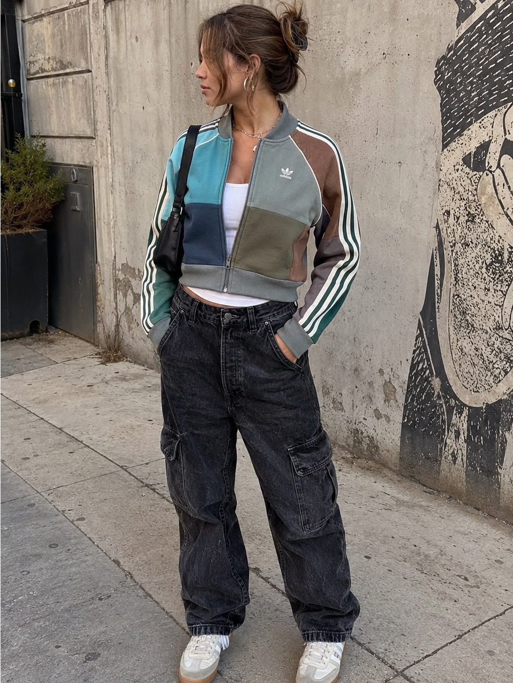 RARE Adidas x KSENIASCHNAIDER Patchwork Cropped Track Jacket